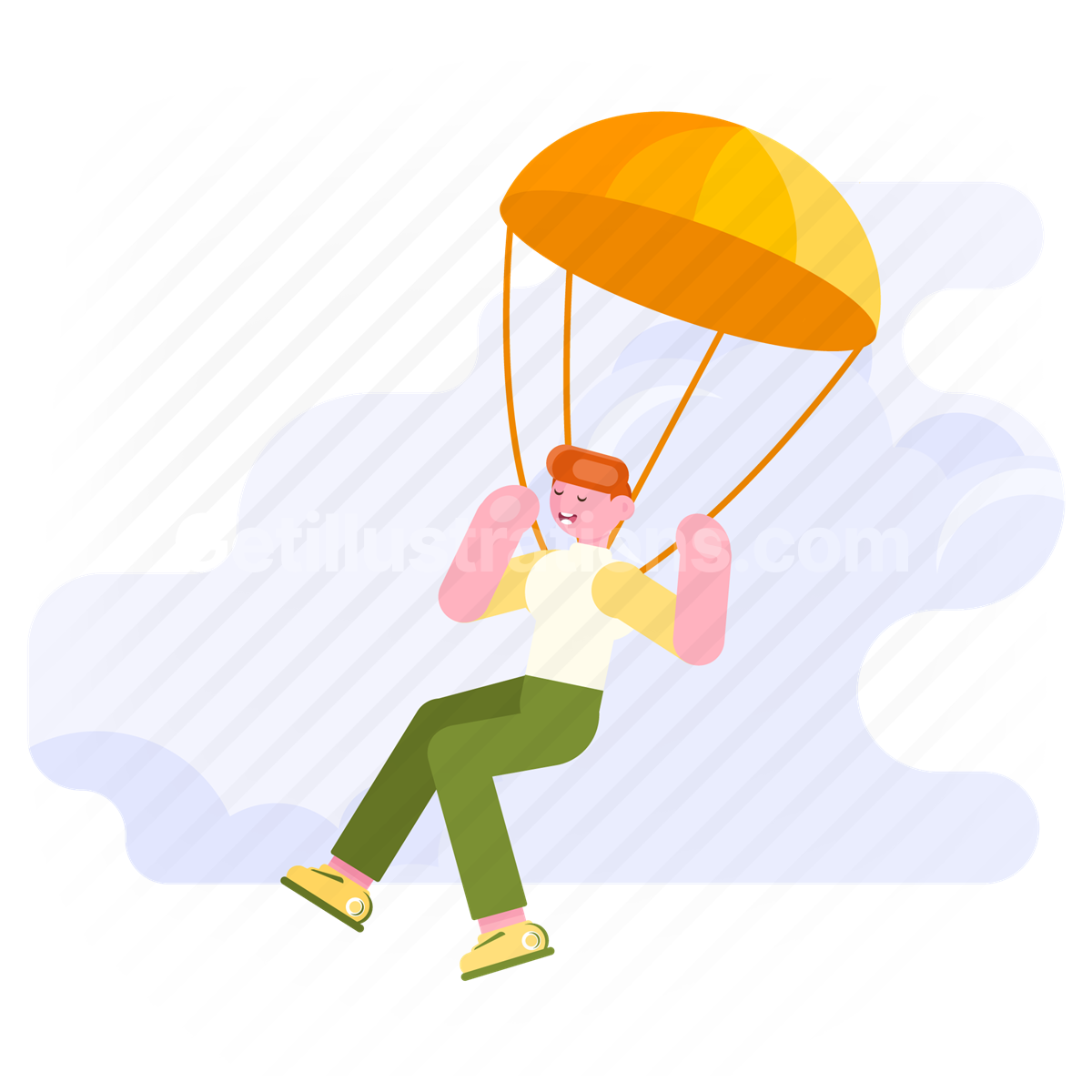 airdrop, travel, transportation, parachute, people